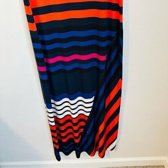 Calvin Klein Striped Maxi Dress Size 4 - Picture 5 of 8